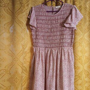 Pink floral dress xl